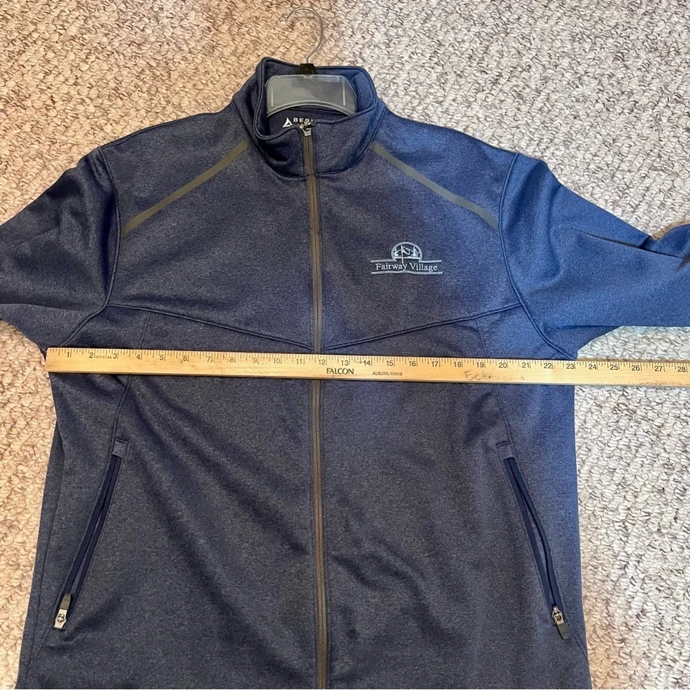 Bermuda Sands Fairway Village Men's Large Blue Full Zip Golf Performance Jacket